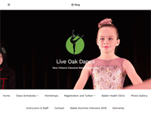 Tablet Screenshot of liveoakdance.com